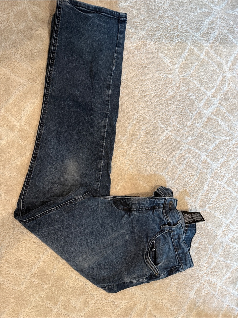 Straight Fit Men's Jeans in Dark Blue Wash